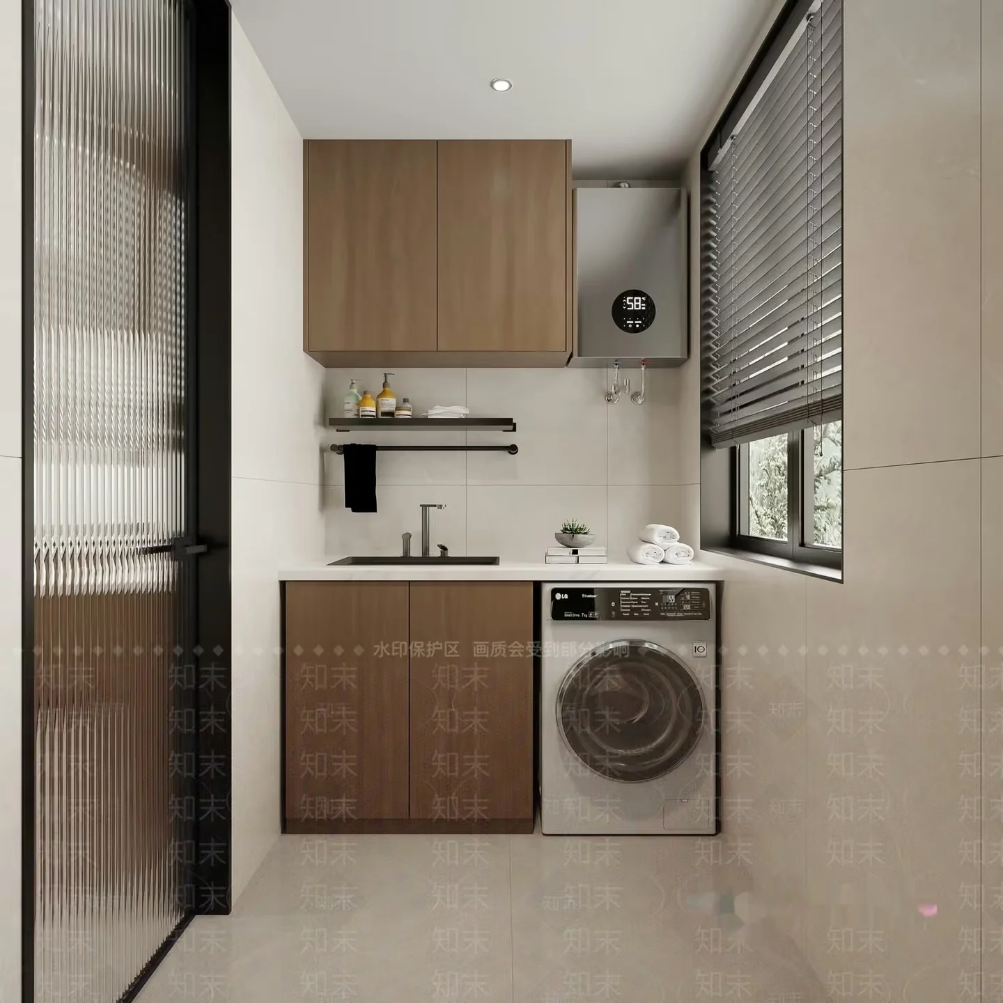 Modern Laundry Room 3D Model – 19432 – CORONA Render