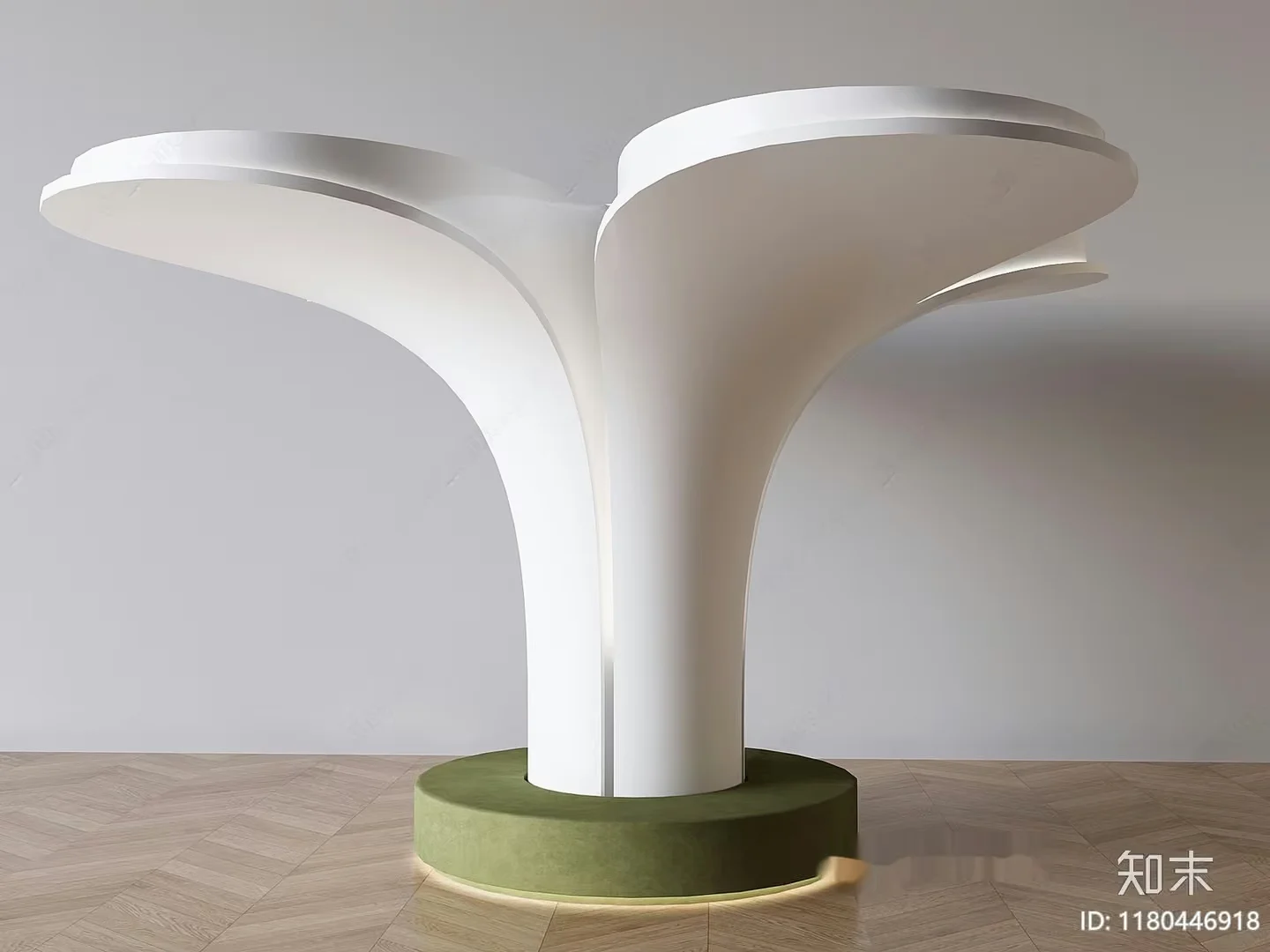 Modern White Sculpture 3D Model – 14088 – VRAY Render