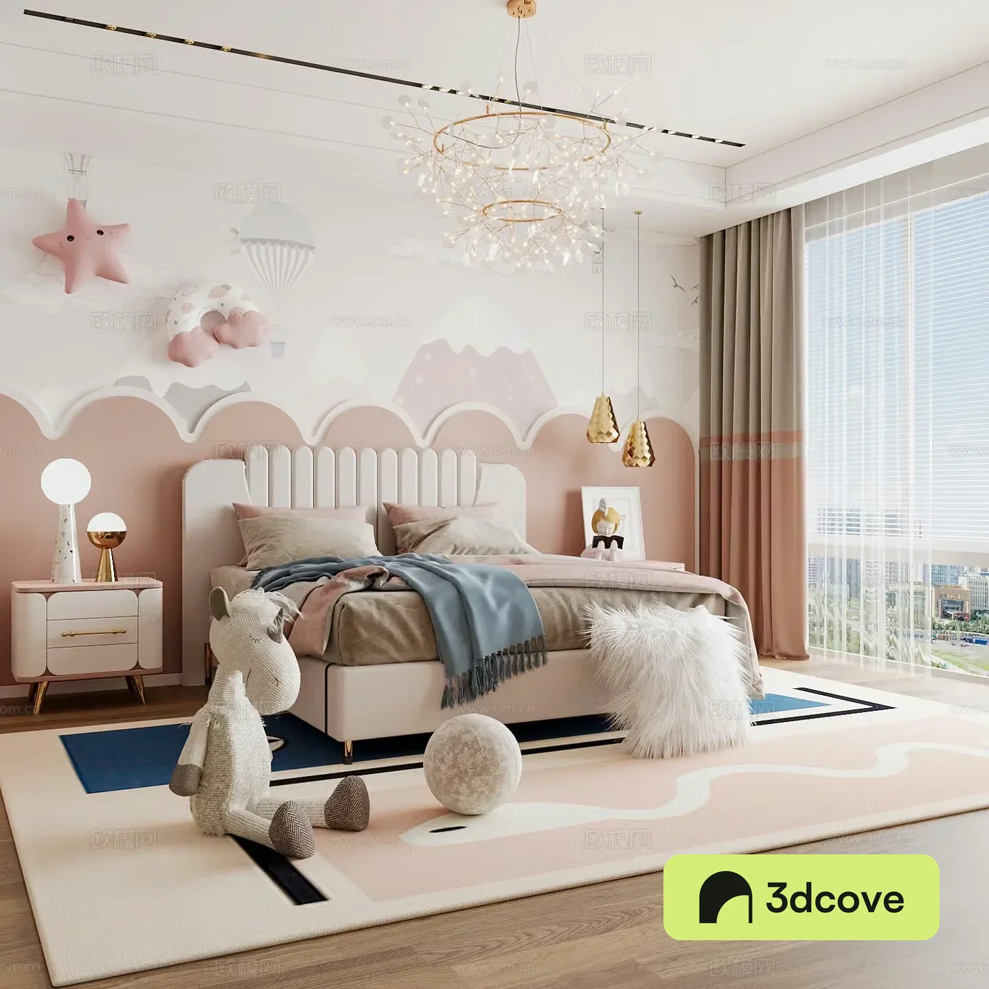 Modern children’s room girl’s room