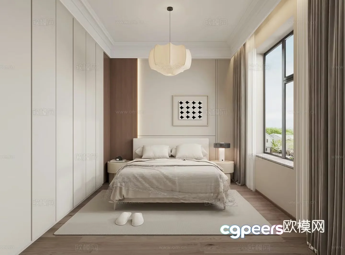 Middle style bedroom second bedroom 3D model