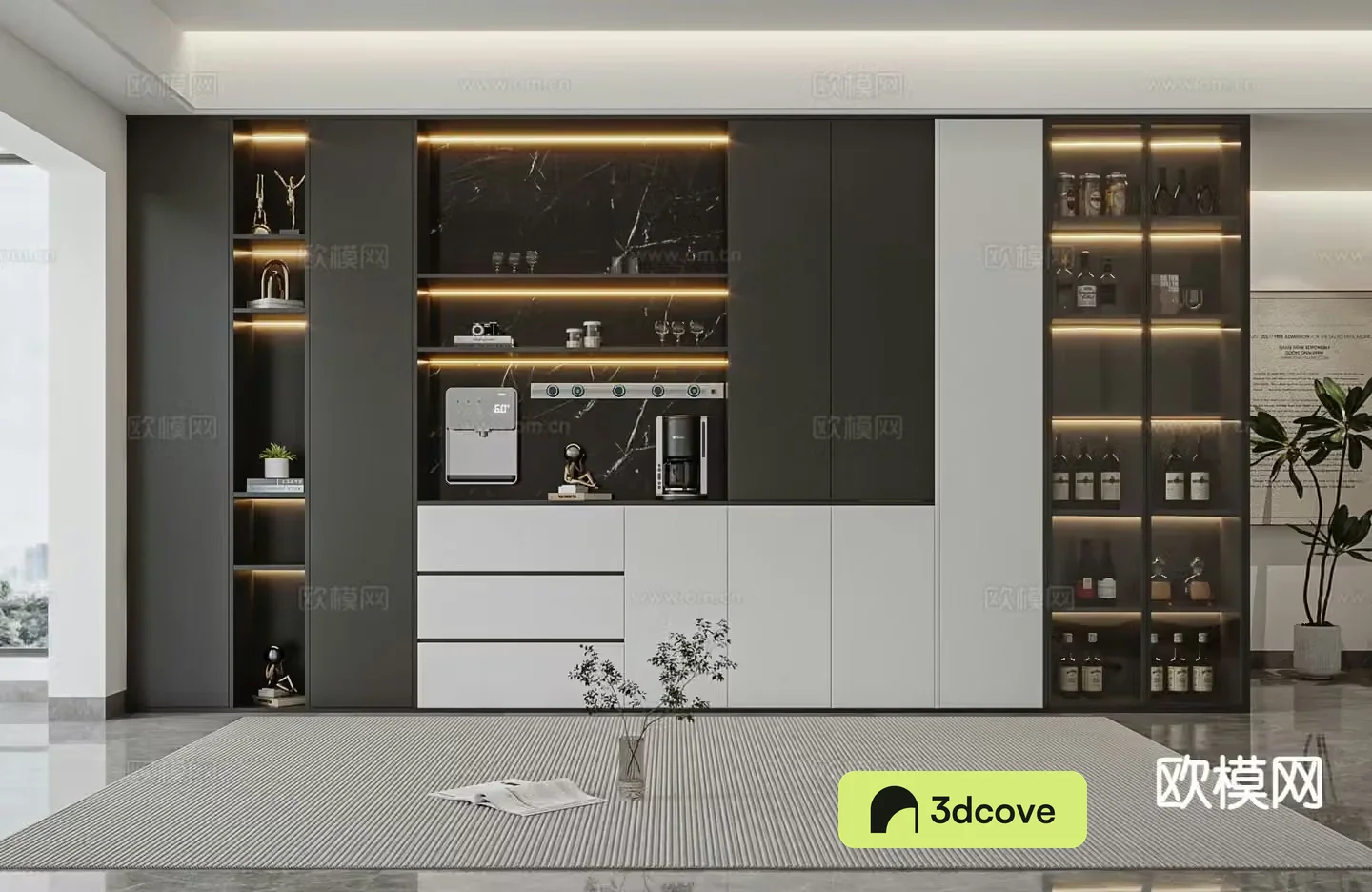 Modern wine cabinet sideboard