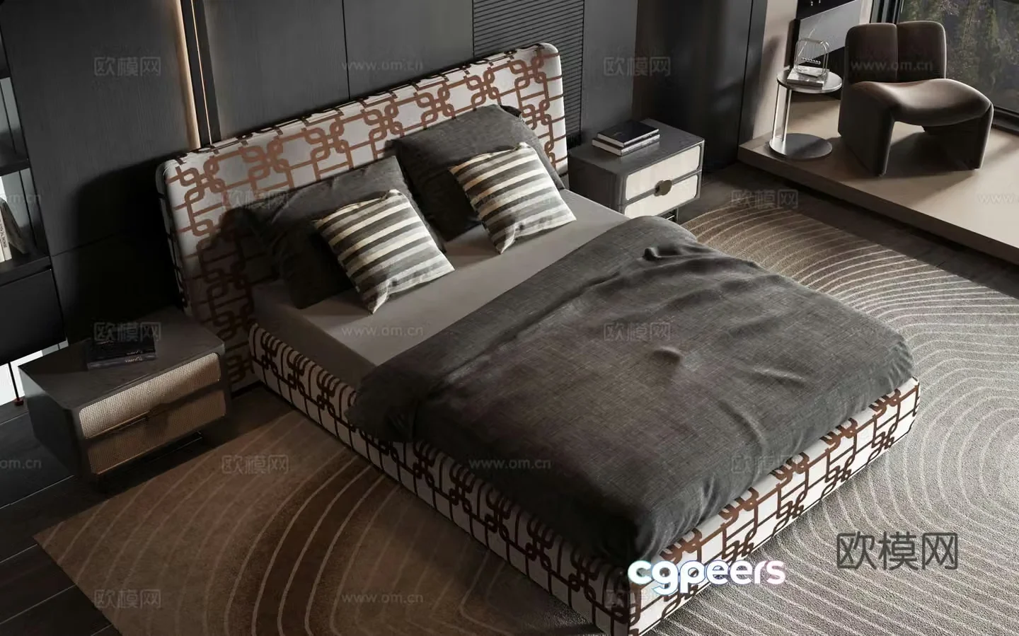 Modern style product bed 3d model