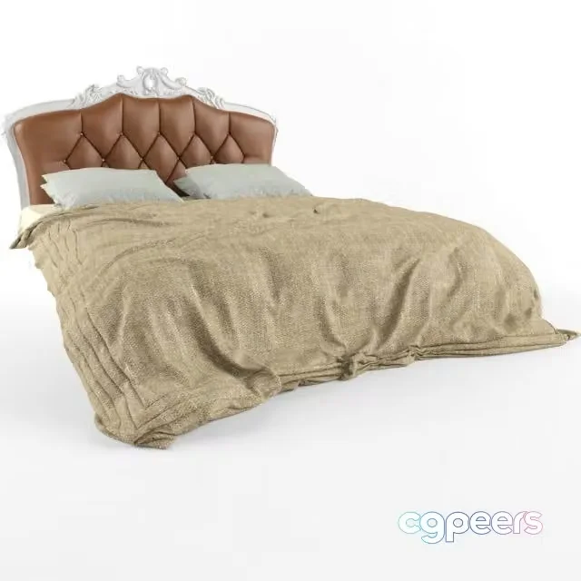 3ds Max Free – Bed with bedclothes