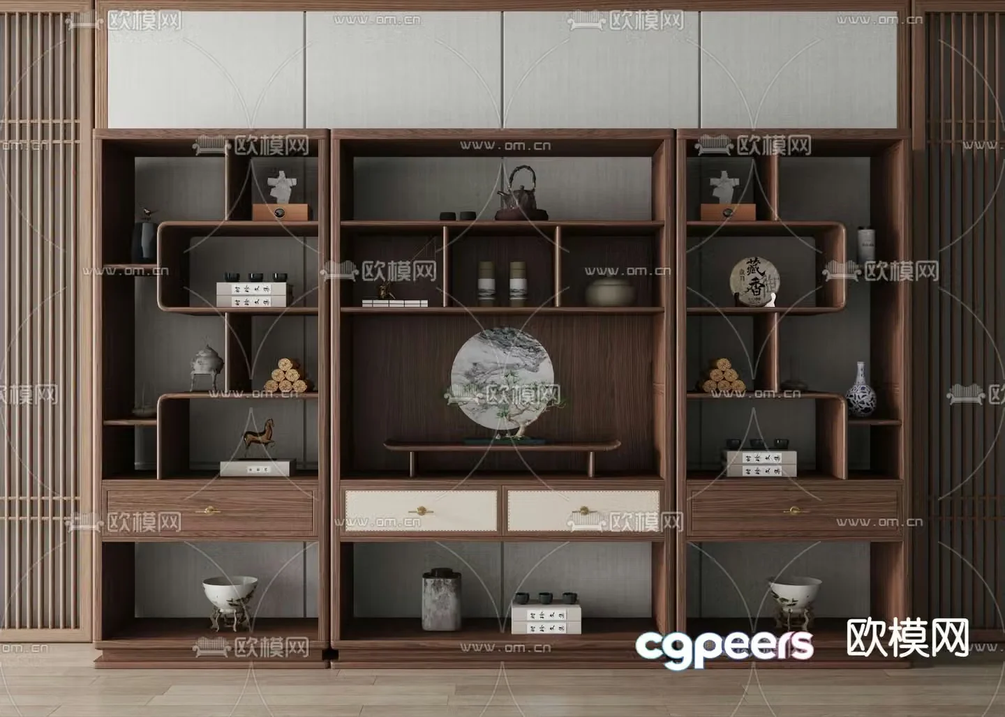 New Chinese style Bogu rack 3D model