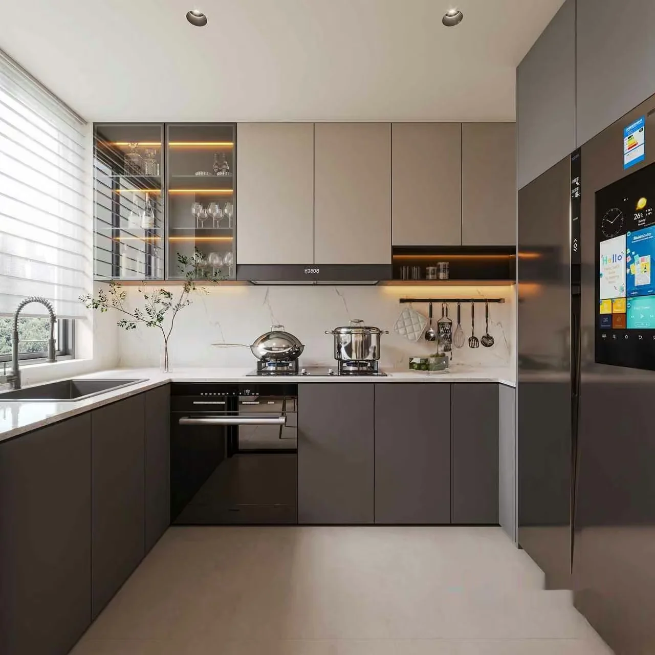 Modern Kitchen Setup 3D Model – 20029 – CORONA Render