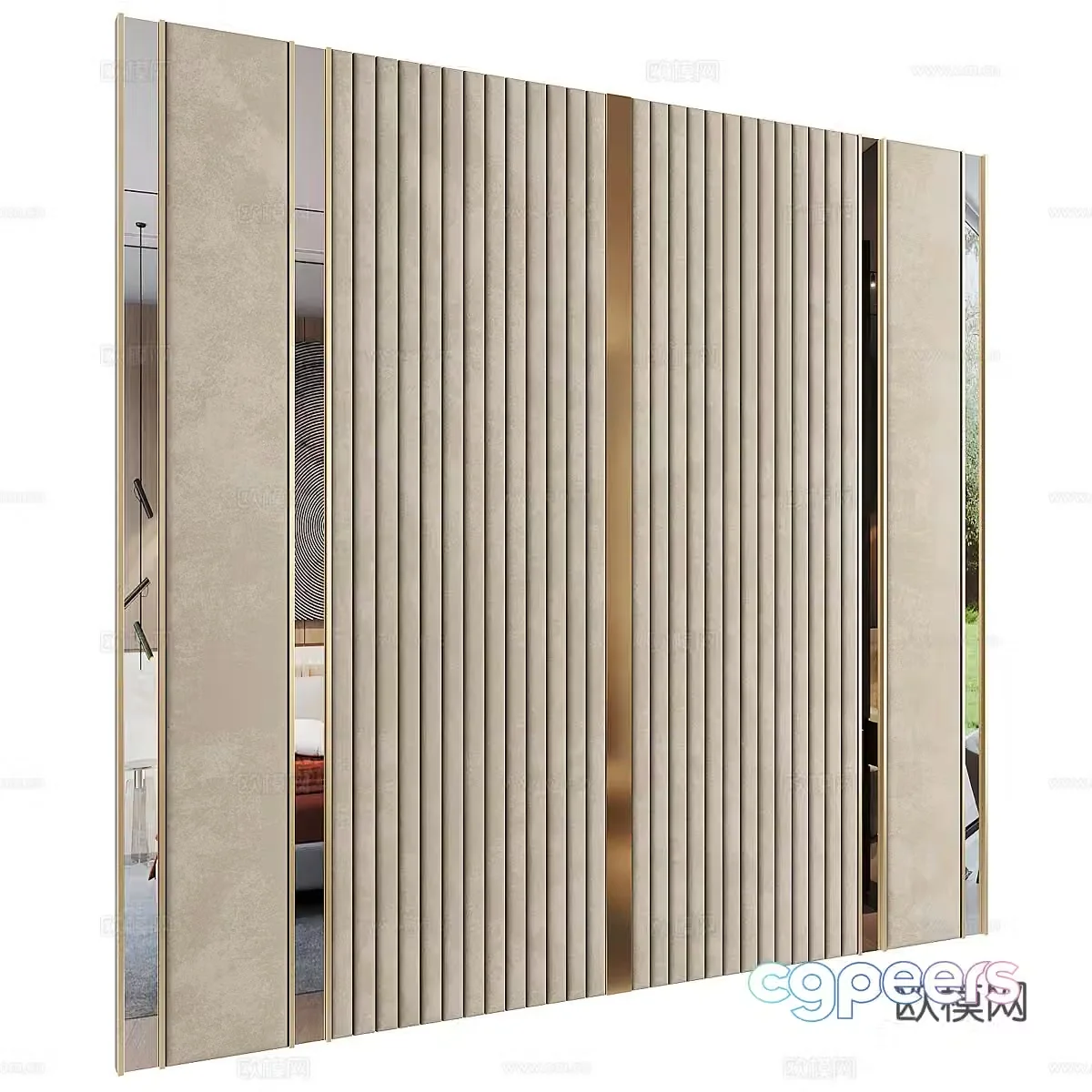 Sofa background wall 3d model