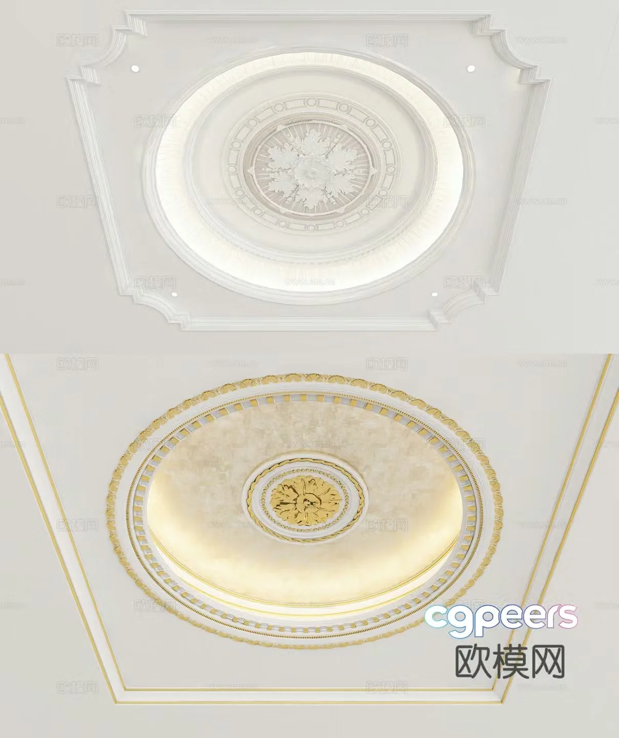 European ceiling 3D model