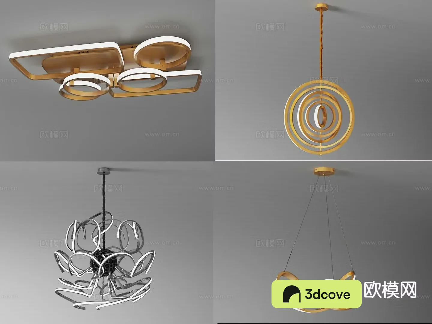 Light luxury metal chandelier