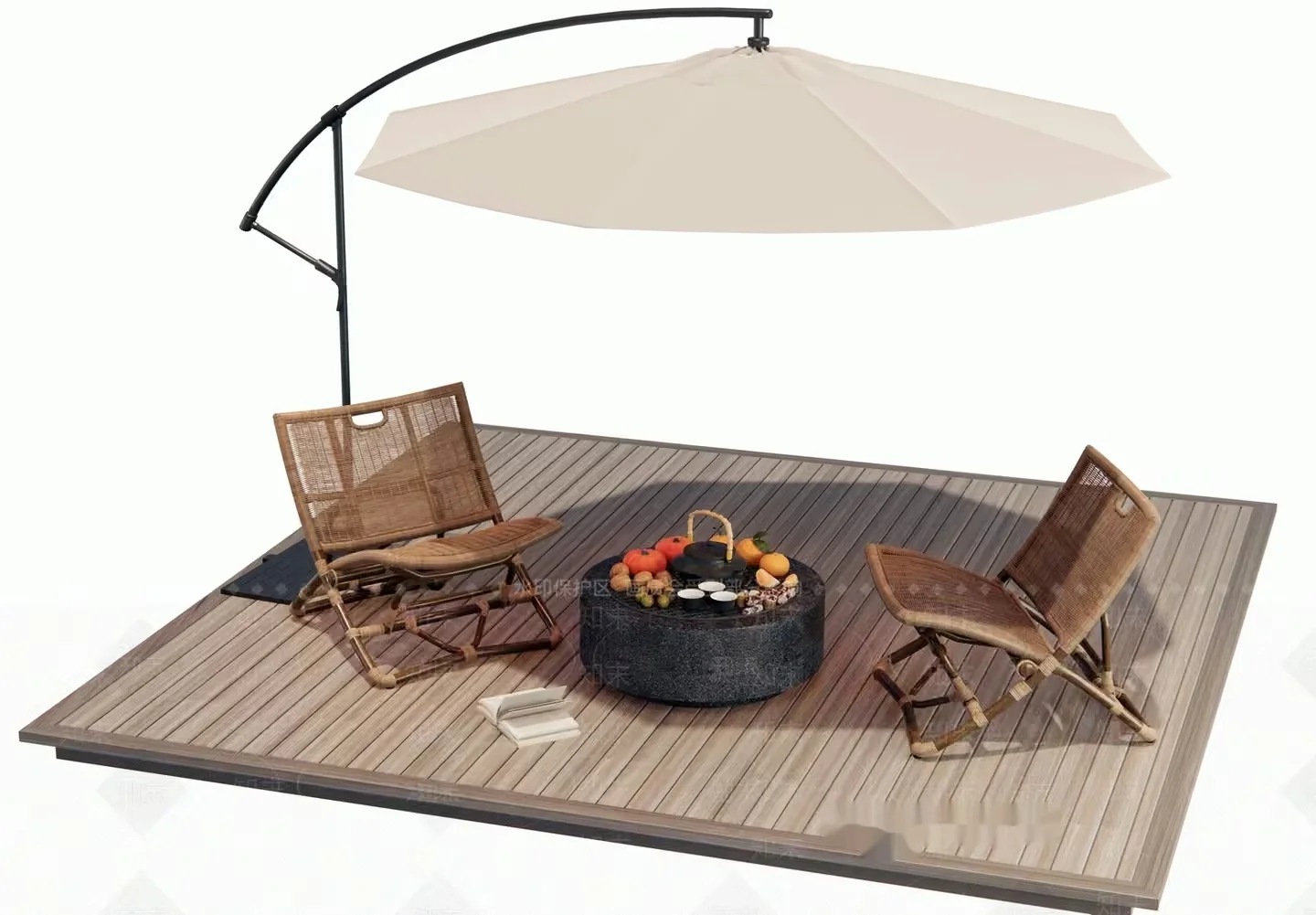 Outdoor Furniture Set 3D Model – 14877 – VRAY Render