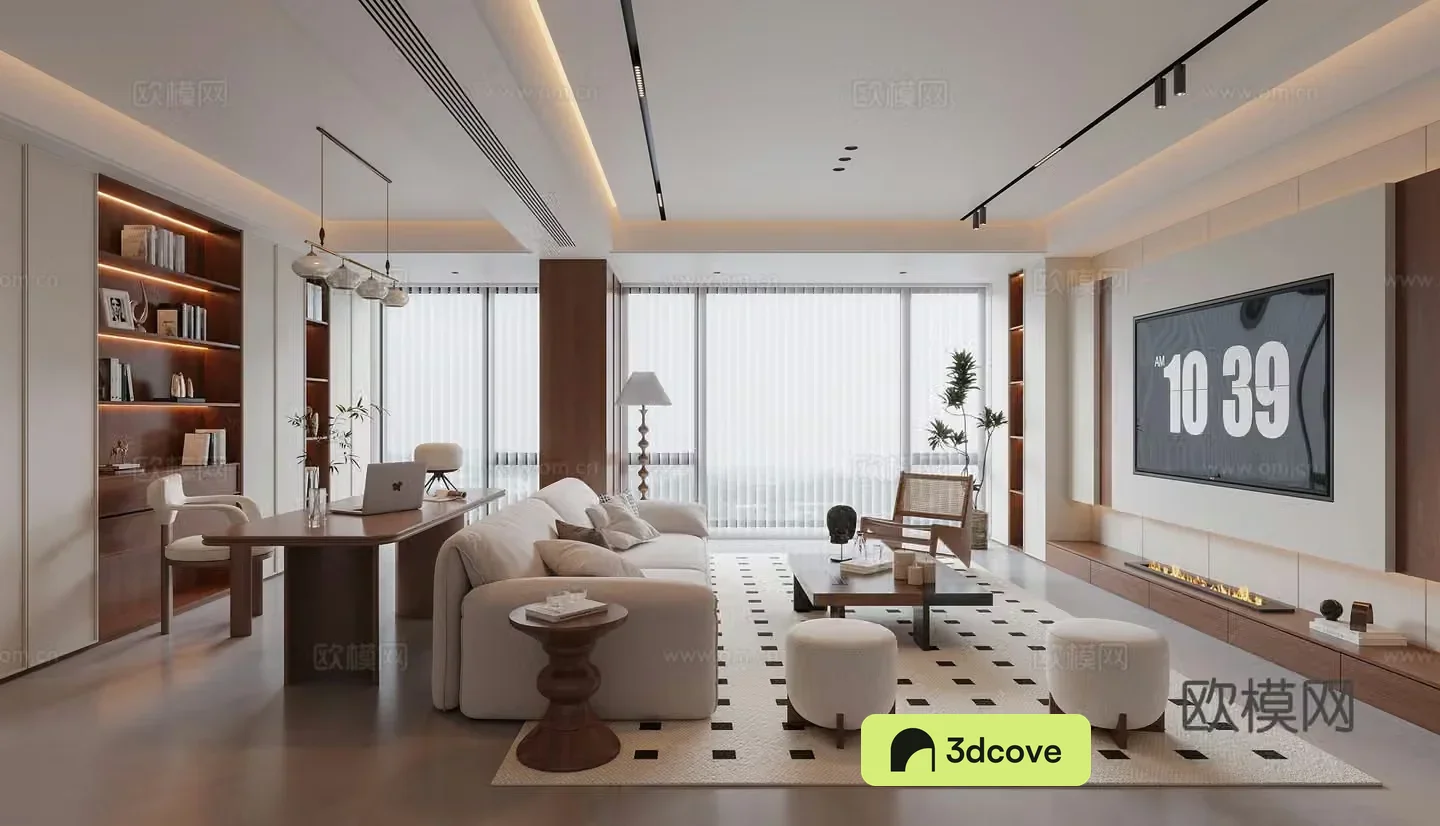 Modern medieval style living room
