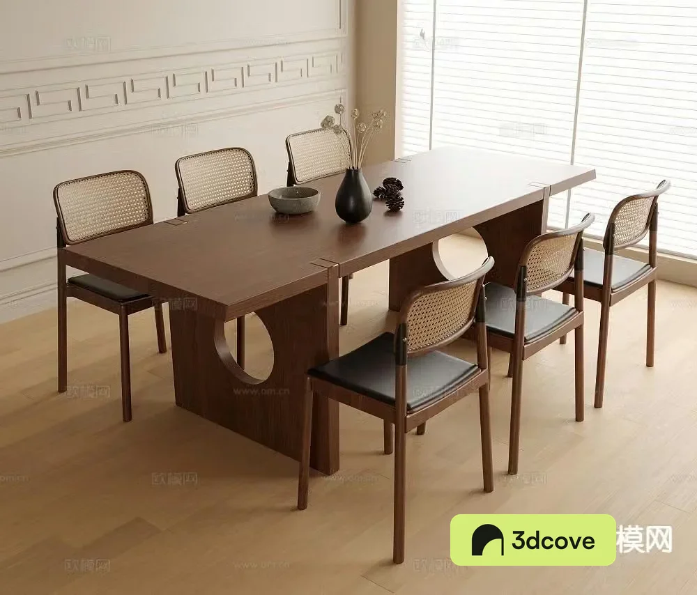 Medieval style dining table and chairs