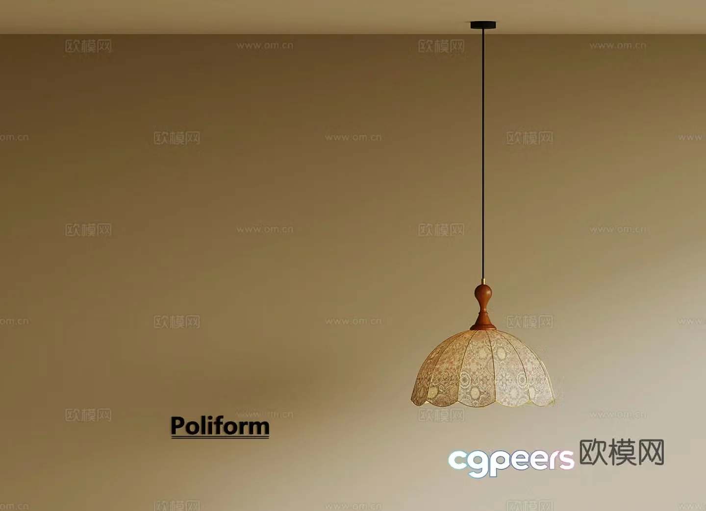 French small chandelier 3d model