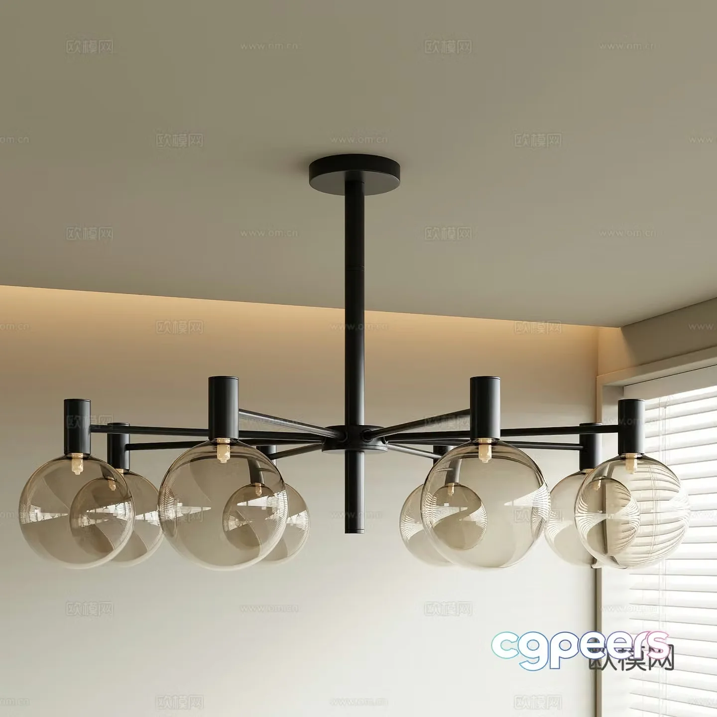 Modern chandelier 3d model