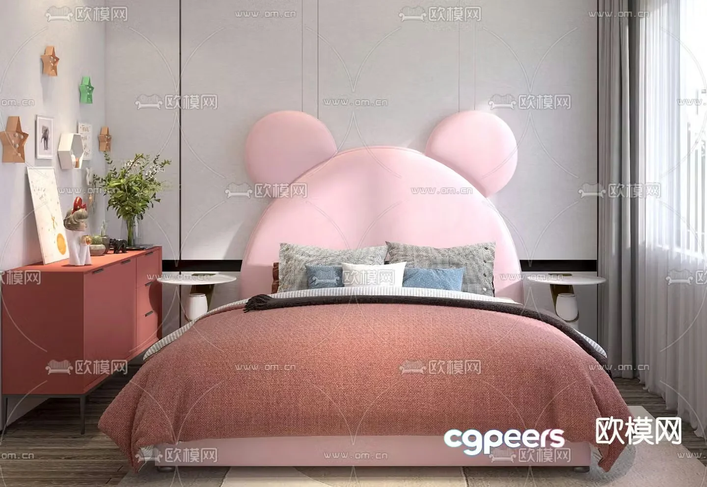 Mickey children’s bed 3d model