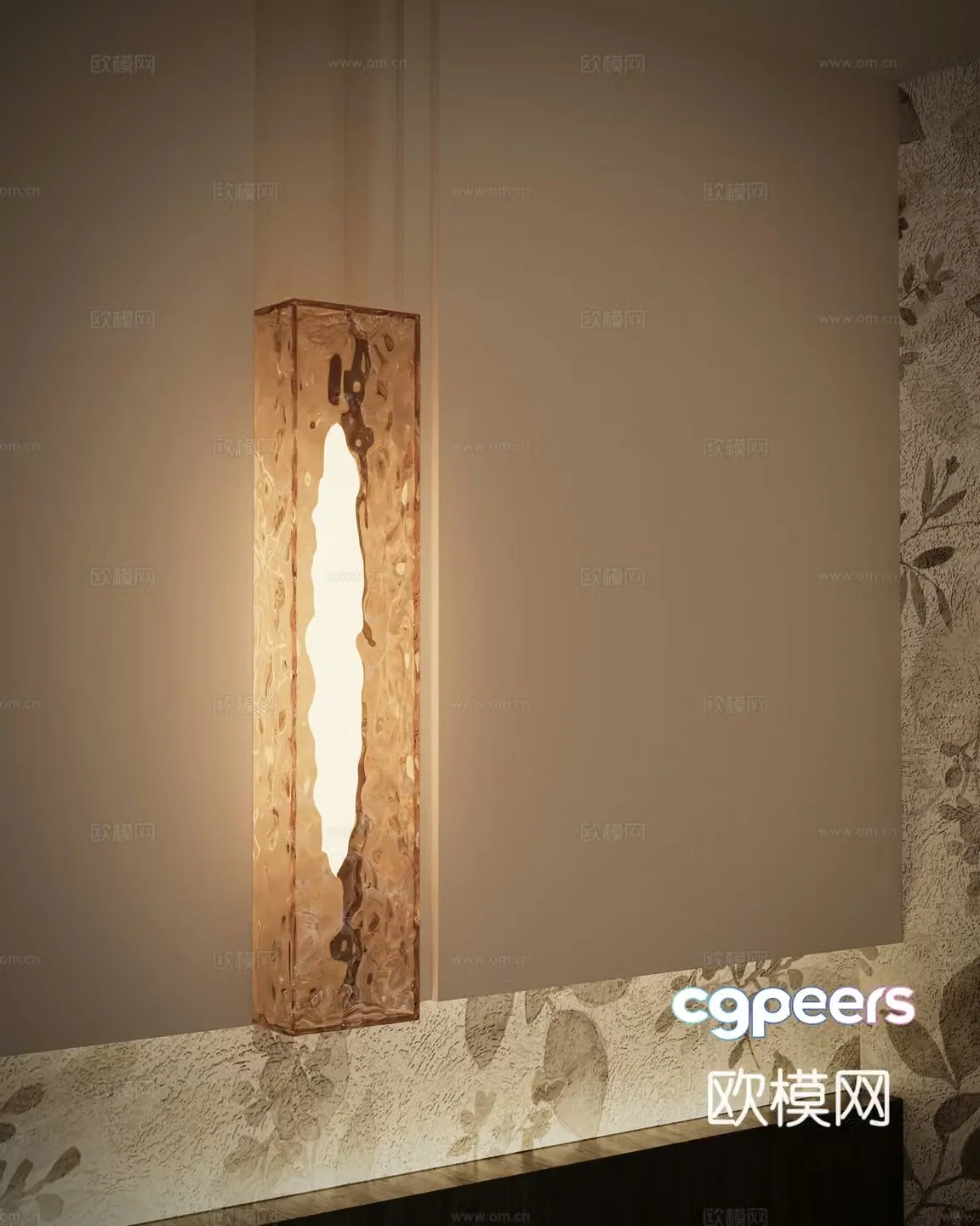 Modern glass wall lamp 3d model