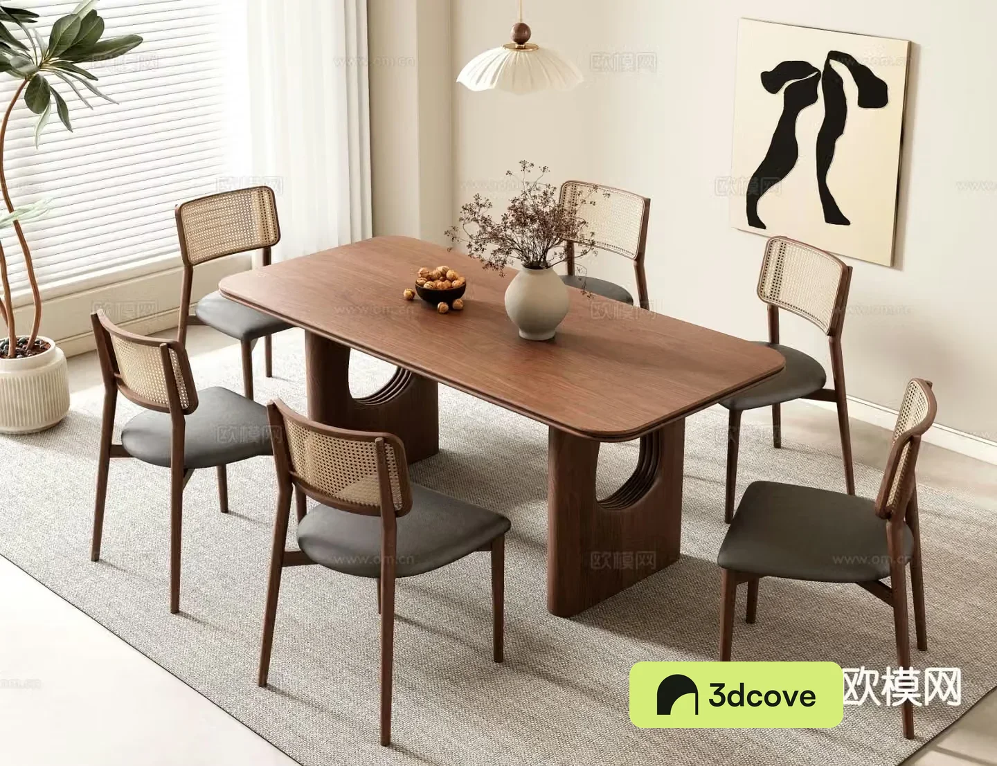 Medieval style dining table and chairs