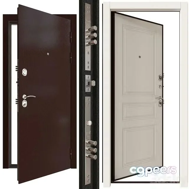 3ds Max Free – Metal entrance door