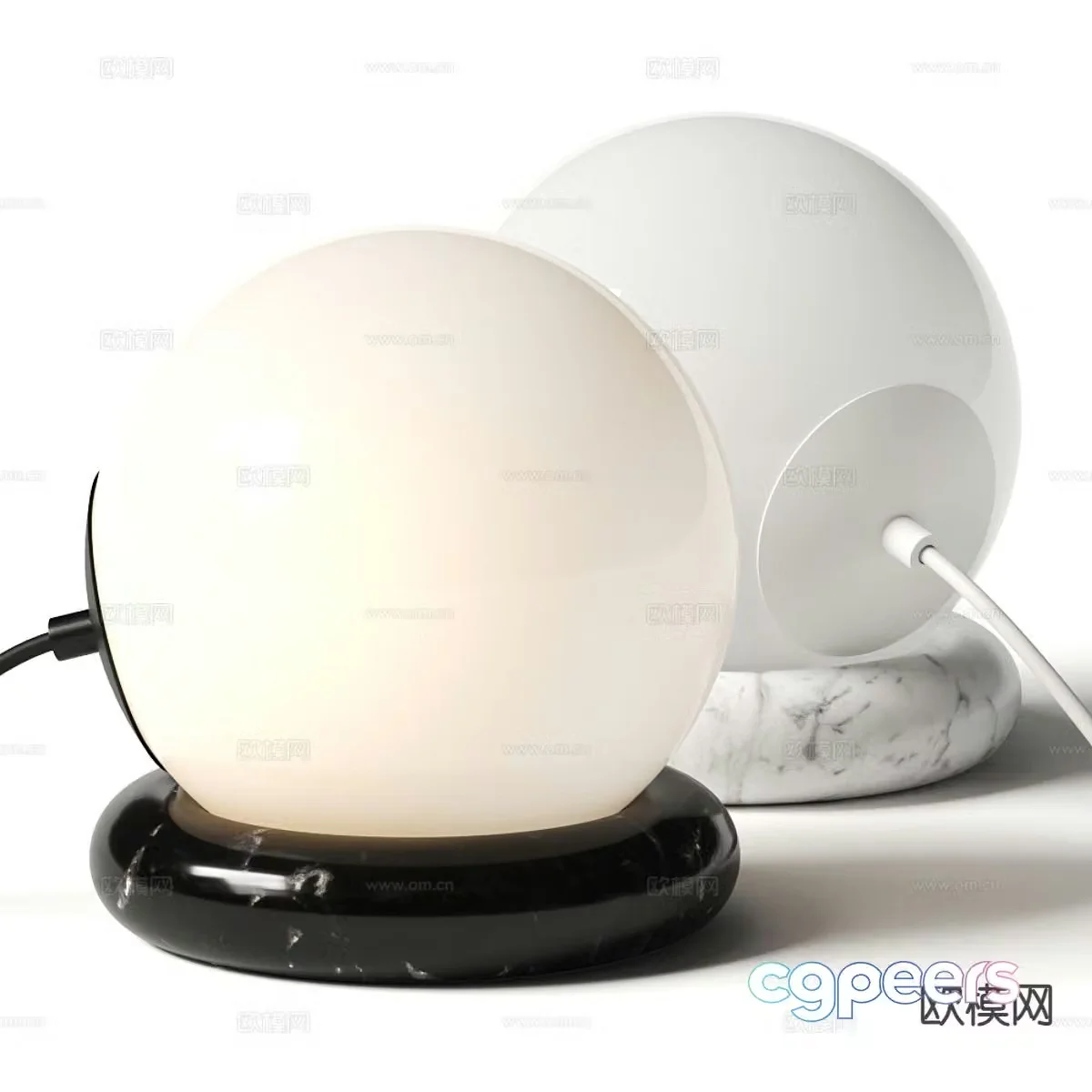 Ball desk lamp 3d model