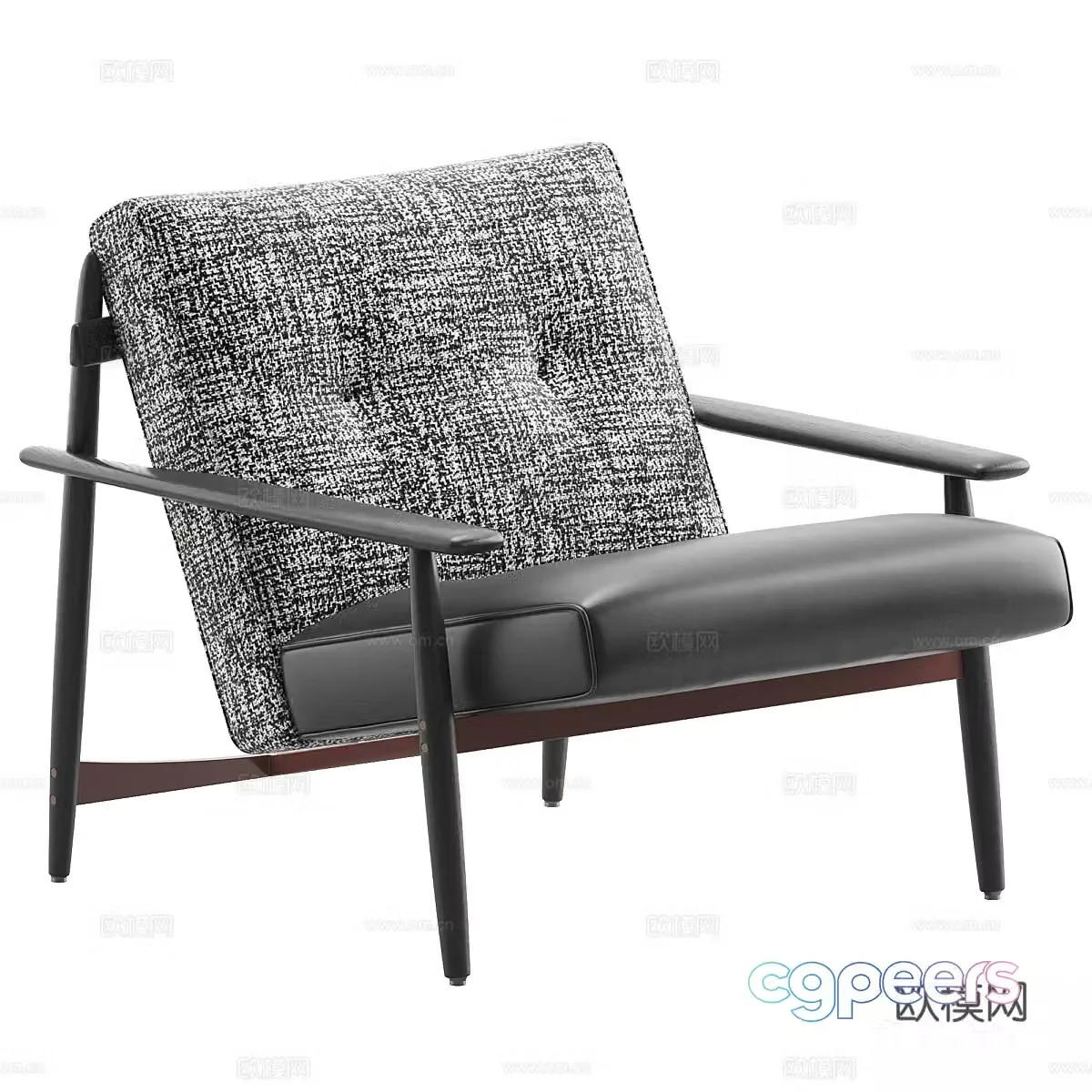 New Chinese style leisure chair 3d model