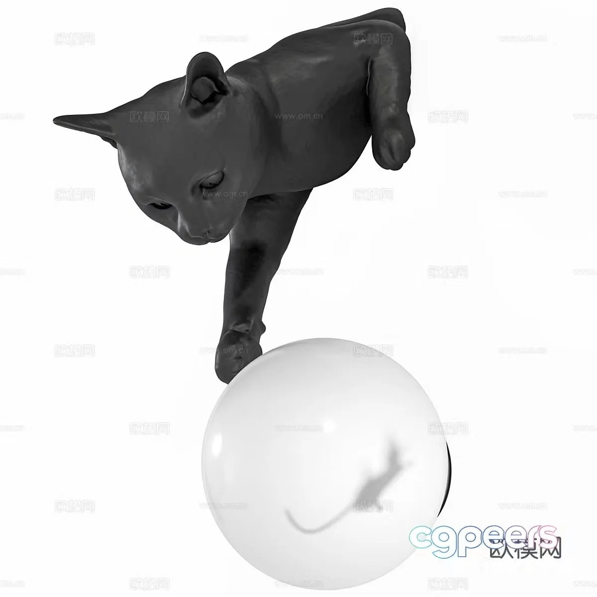 Kaman Cat Decorative Wall Light 3D Model