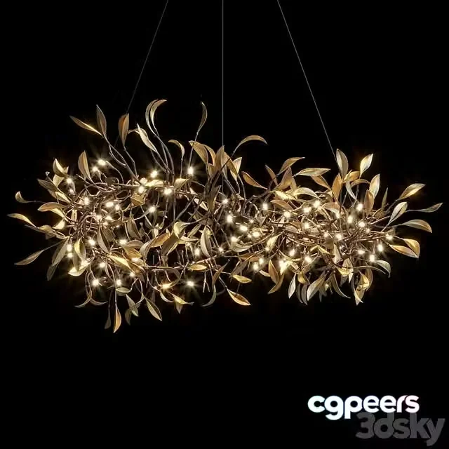 3ds Max Free – Hanging chandelier Vargov Design – Olive