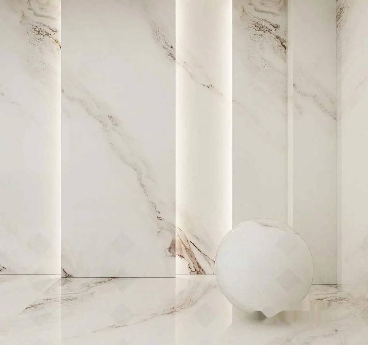 White Marble Sphere 3D Model – 9256 – VRAY Render