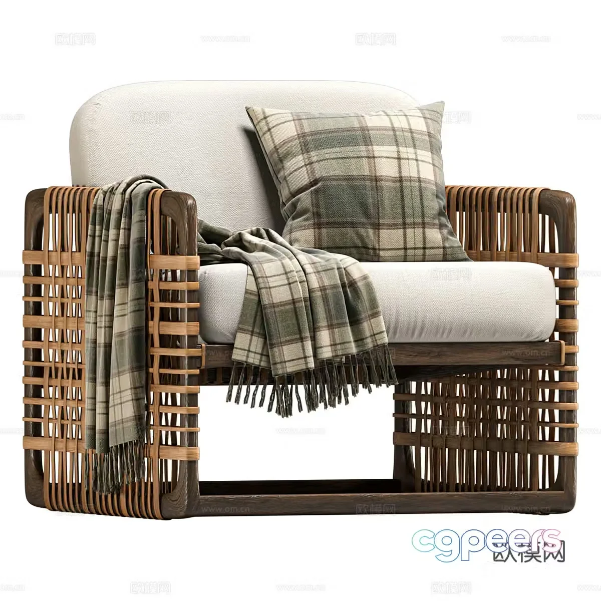 Sofa coffee table combination 3D model