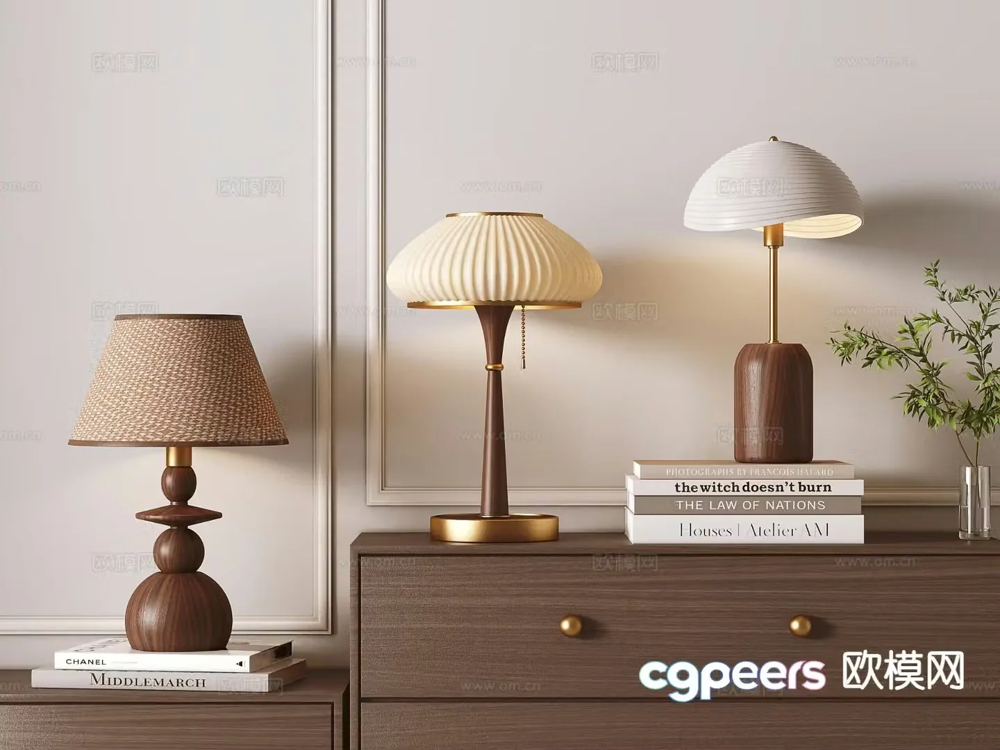 Medieval style desk lamp 3d model