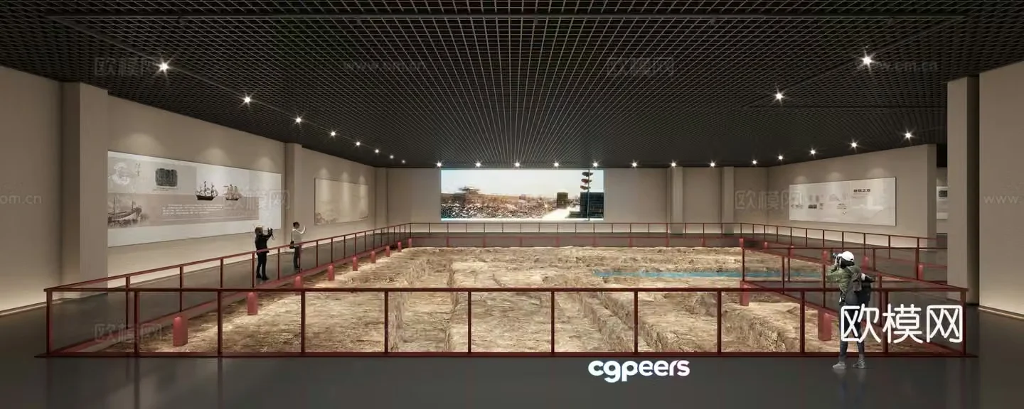 Museum Exhibition Hall Earth Ram Digital Exhibition Hall 3D Model
