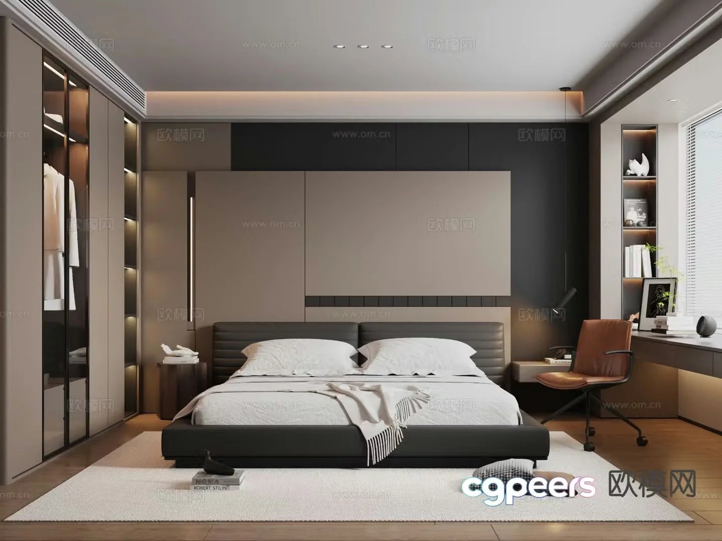 Italian style bedroom master bedroom 3d model