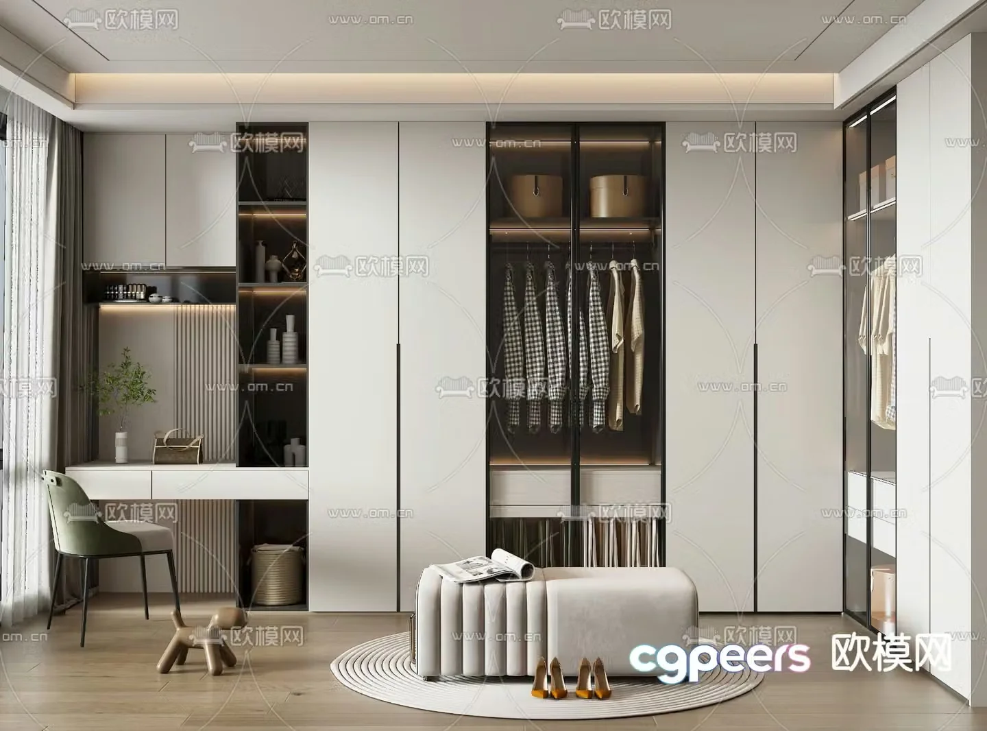 Modern cloakroom 3d model