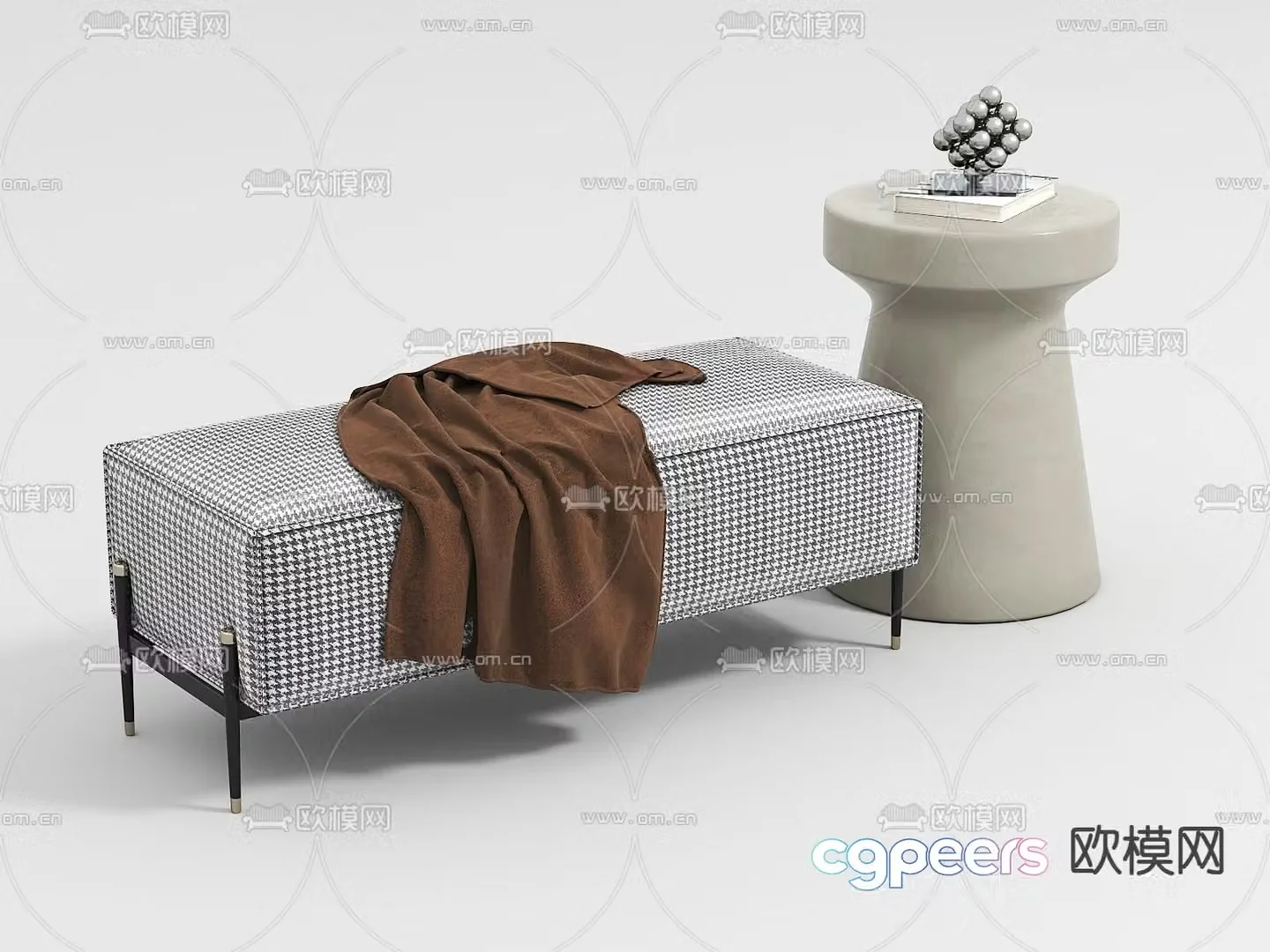 Foot pedal shoe changing stool 3d model