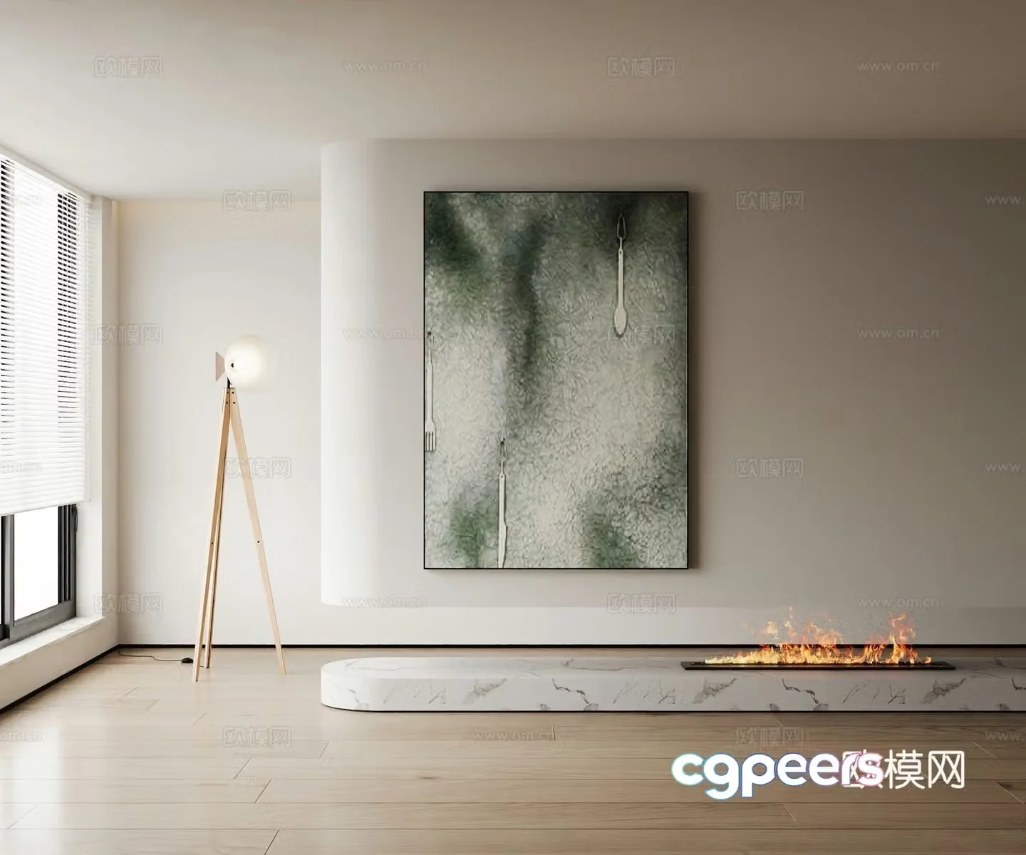 Modern decorative painting 3d model