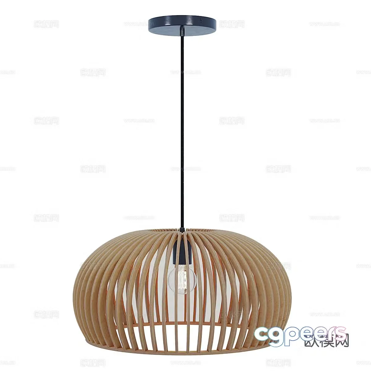 New Chinese Wasabi Roots 3D Model of Braided Chandelier