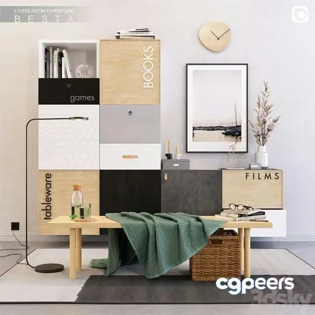 3ds Max Free – IKEA_BESTA_set_4