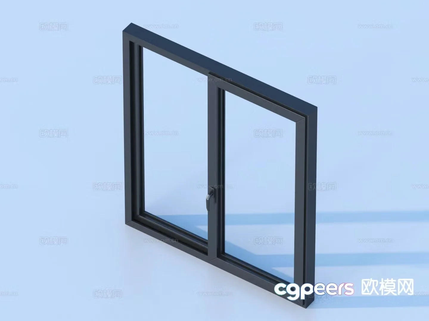 Casement window aluminum alloy window 3d model