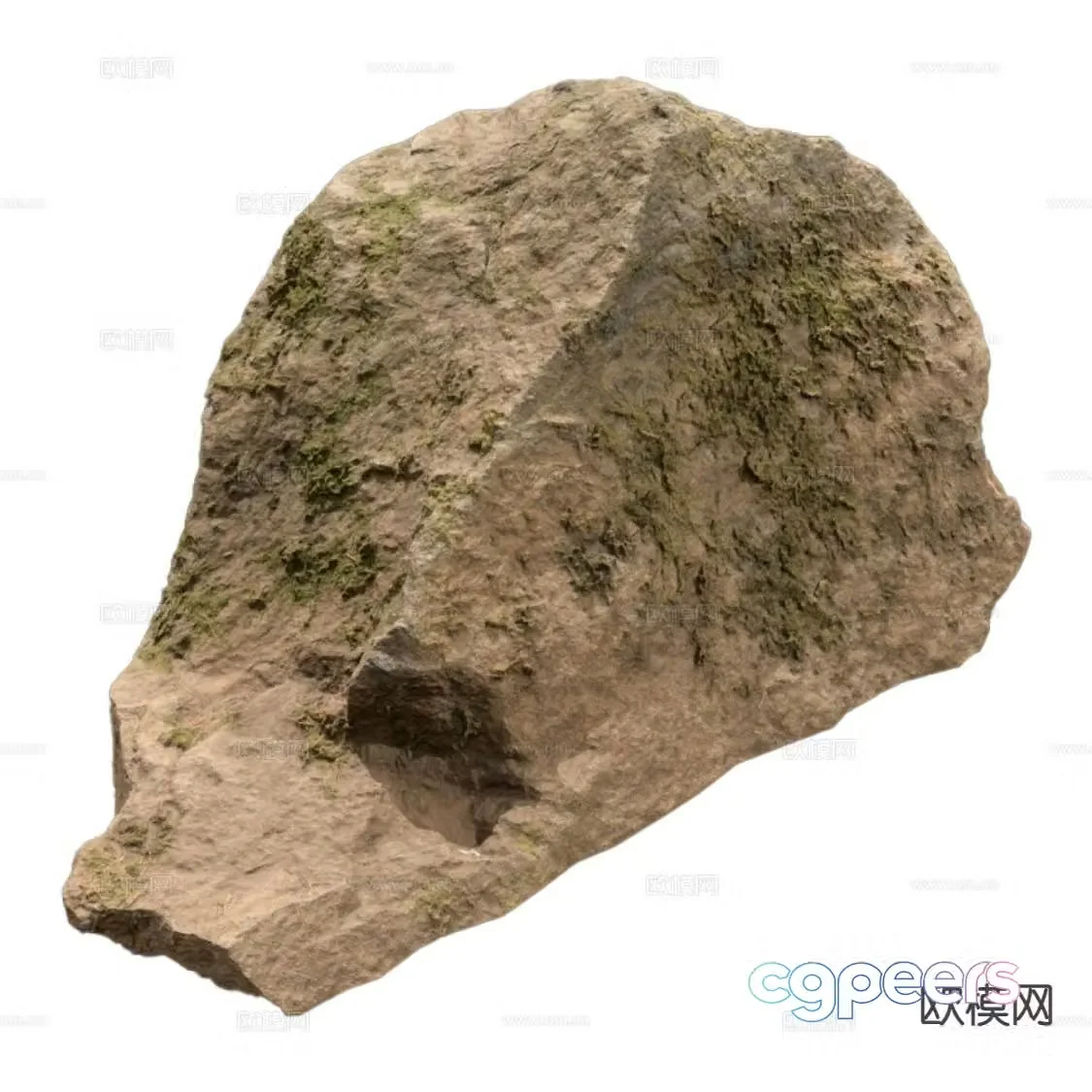 modern stone rock granite 3d model