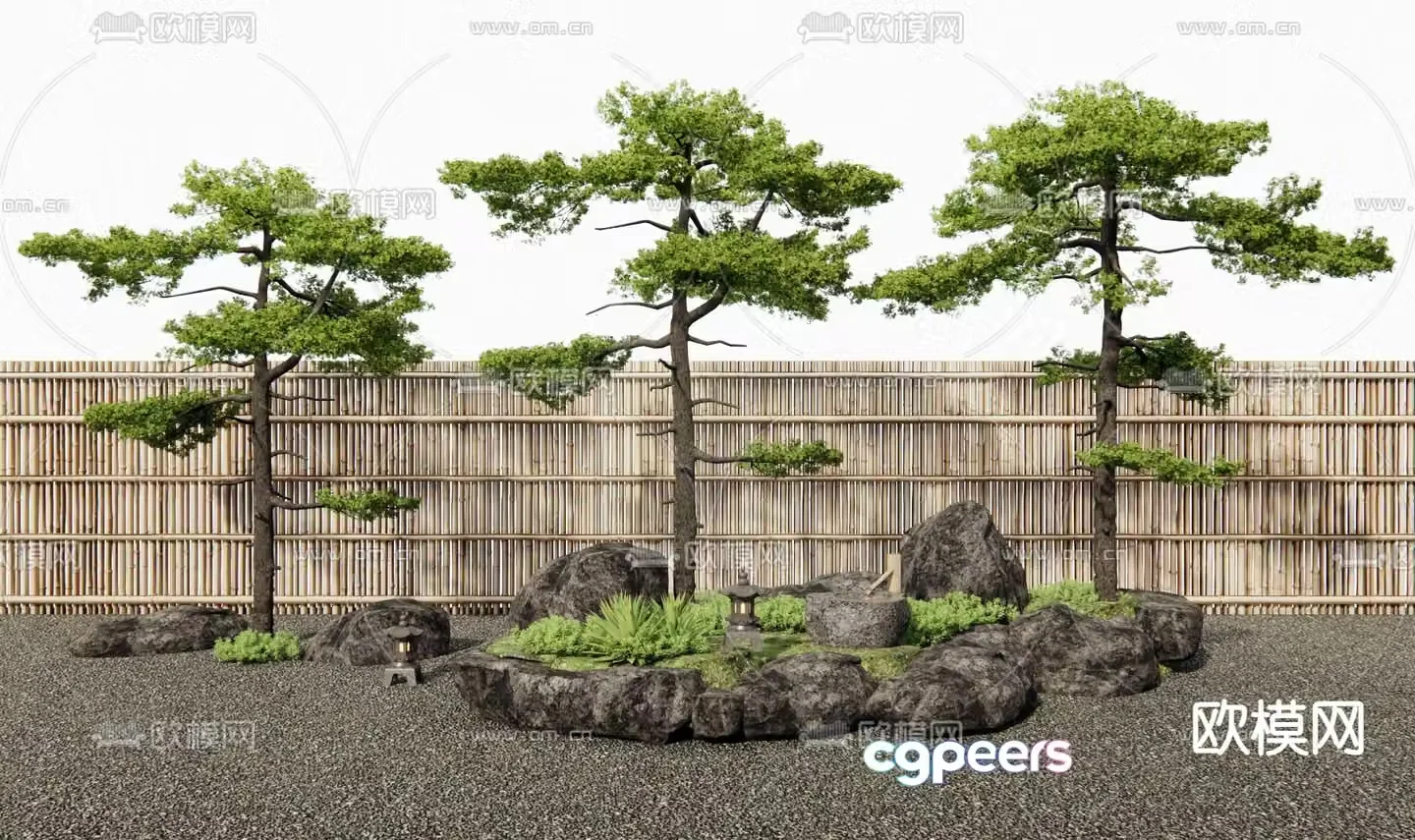 New Chinese style welcoming pine landscape tree 3d model