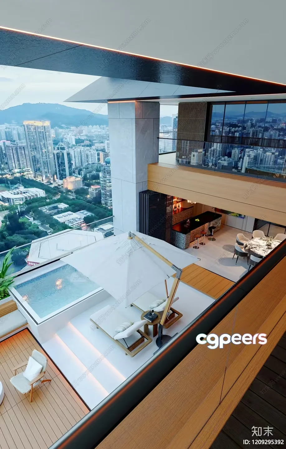Modern High-Rise Apartment 3D Model – 17198 – VRAY Render