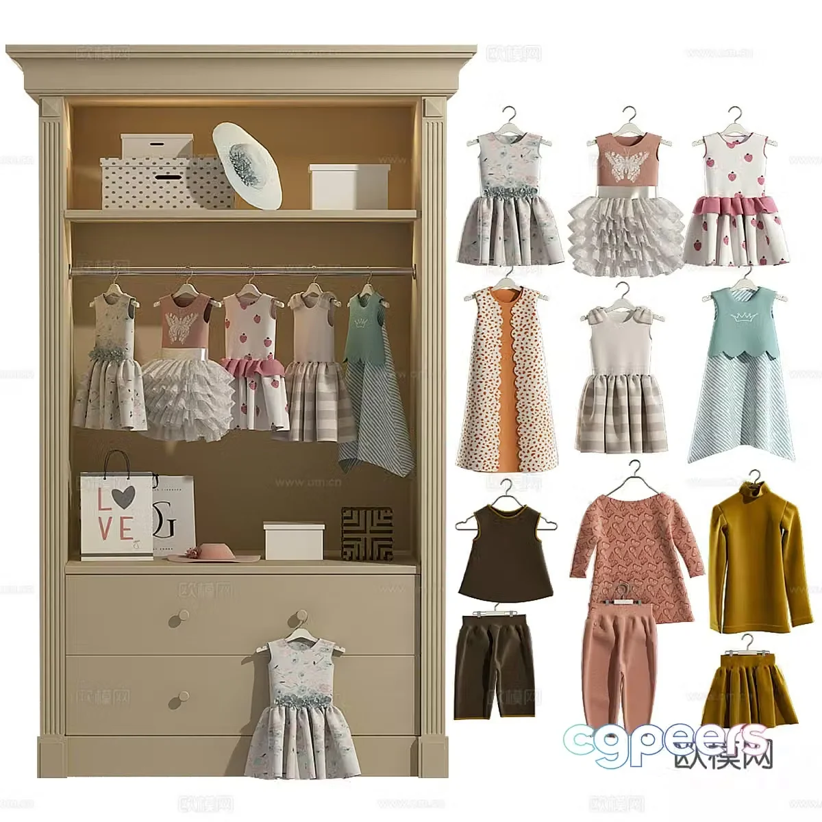 Children’s Wardrobe 3d Model