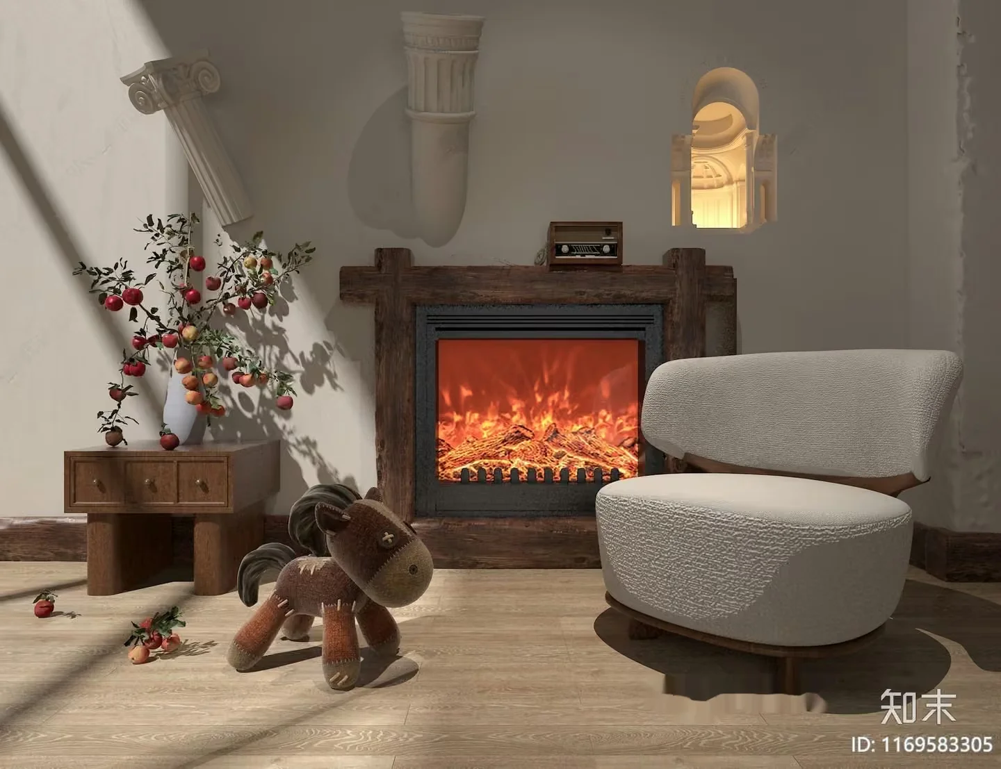 Cozy Living Room 3D Model – 11750 – VRAY Render