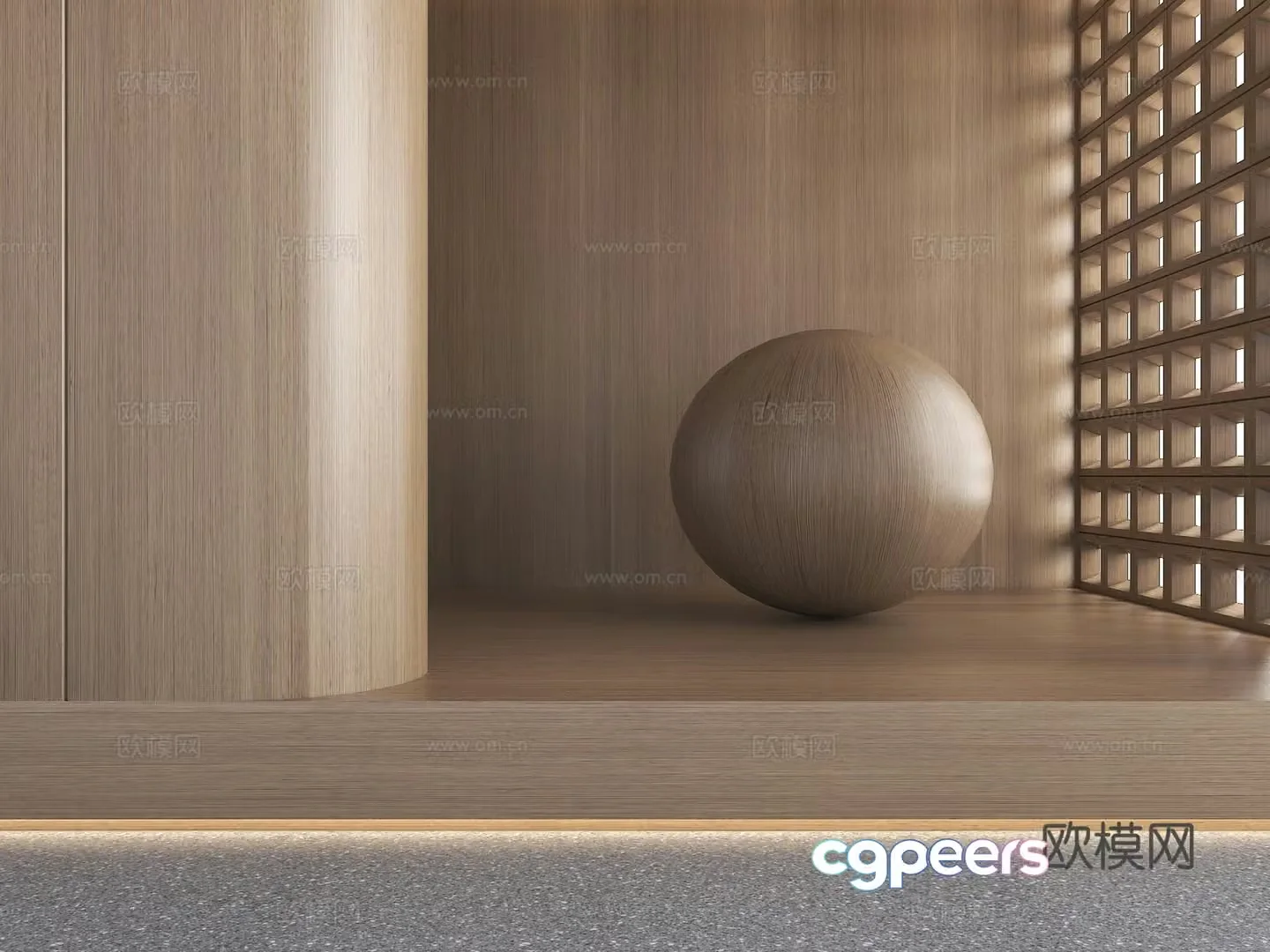 Wood walnut wood veneer background wall wood veneer veneer panel oak background wall 3d model