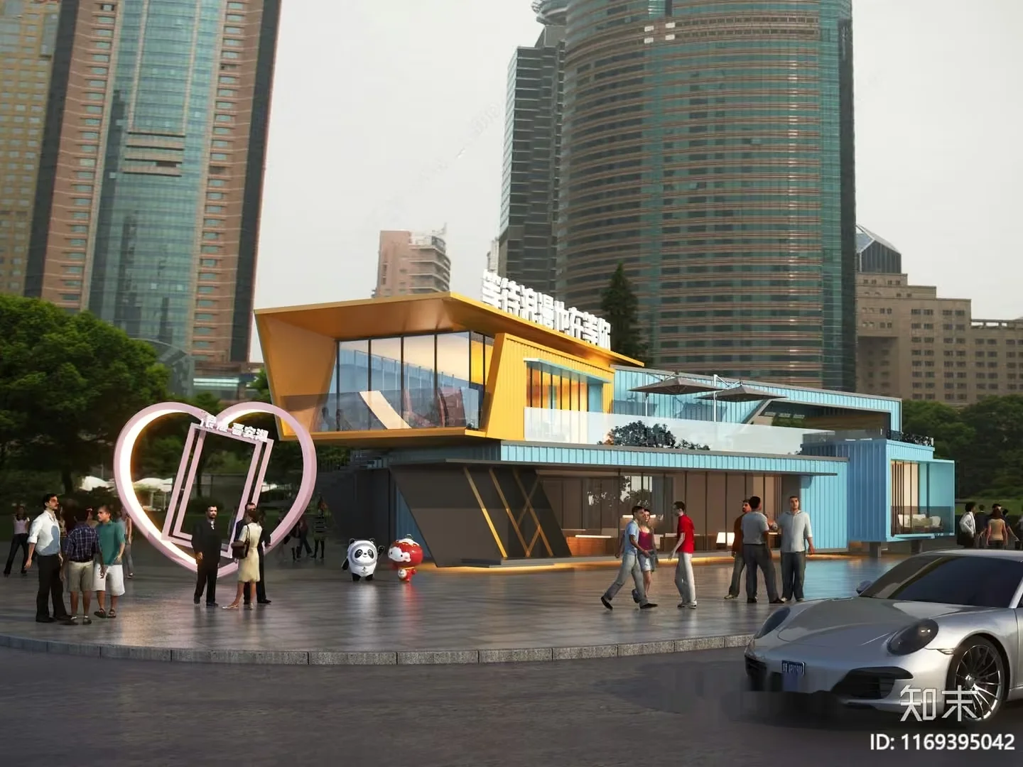 A City Street Scene 3D Model – 10495 – VRAY Render