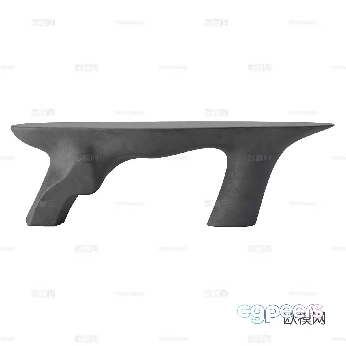 Modern end view platform 3d model