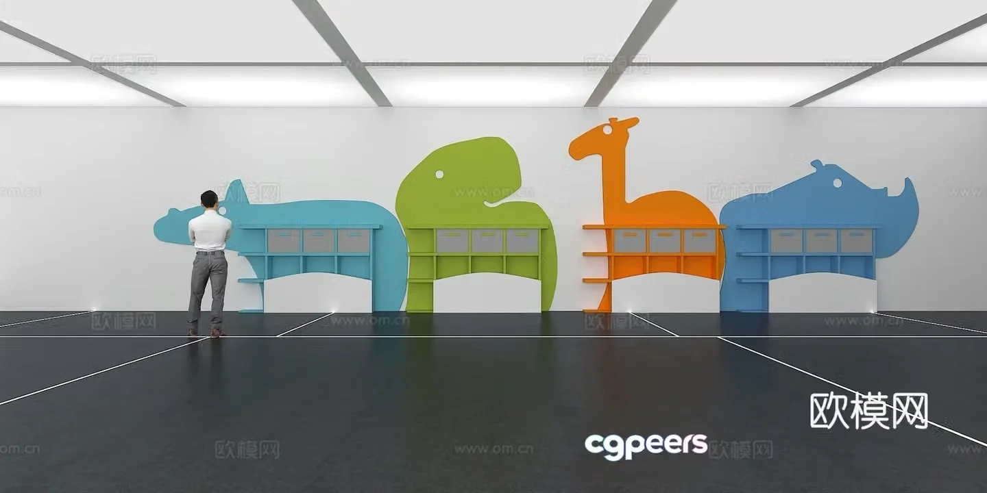 Cultural wall Children’s cultural wall Display wall Classroom Exhibition hall Campus culture Corridor 3D model
