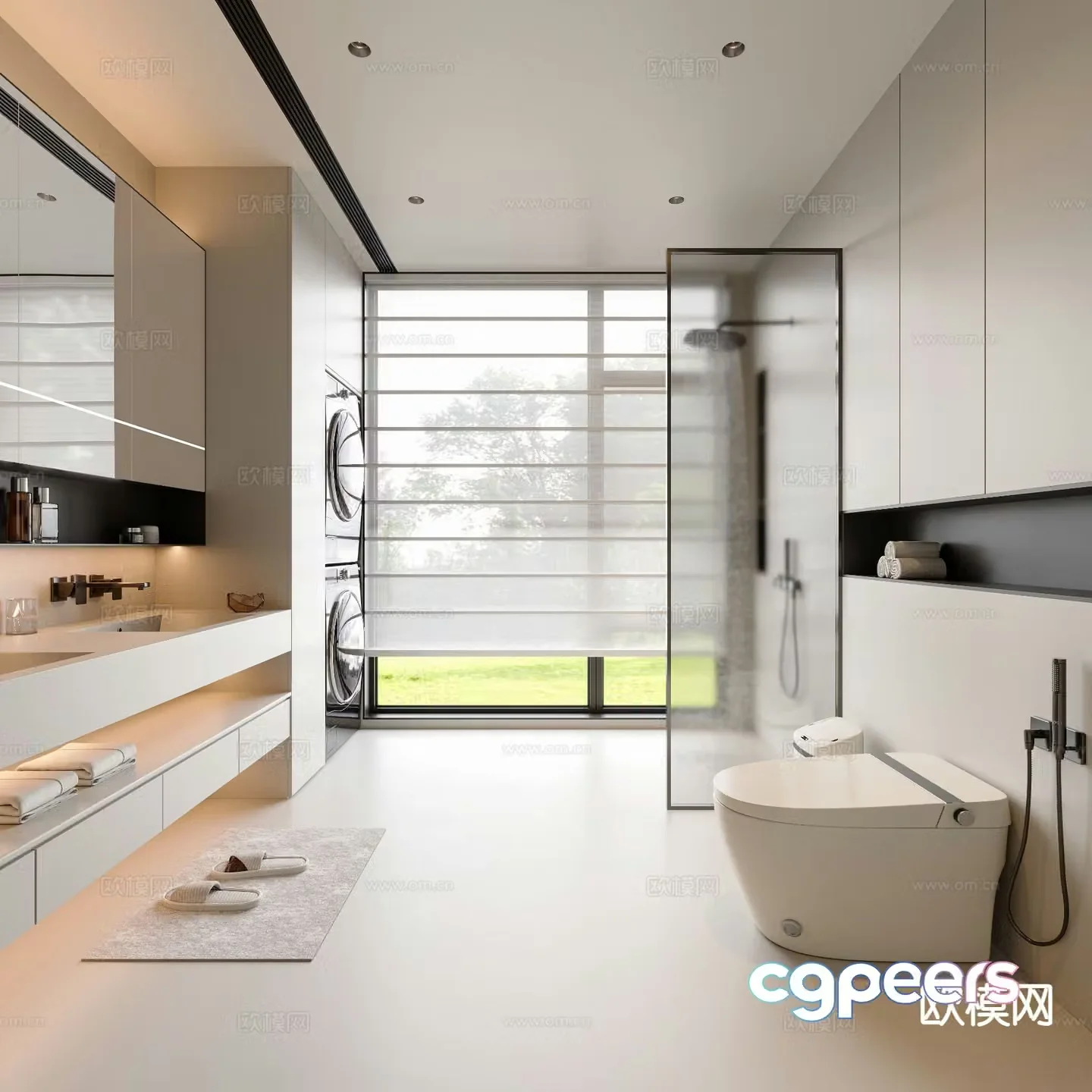 Modern bathroom bathroom 3d model
