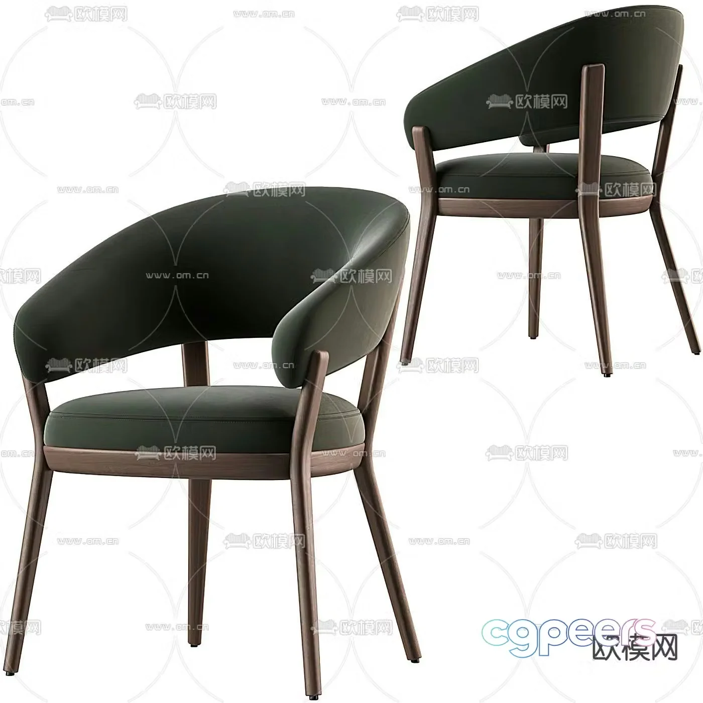 Pertica modern fabric lounge chair 3d model