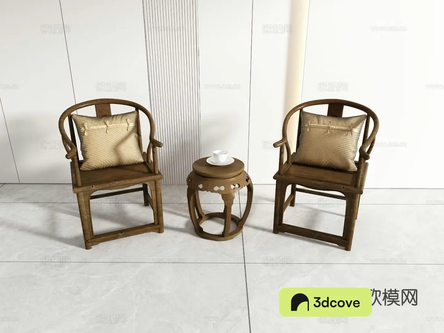 Chinese leisure chair armchair corner table