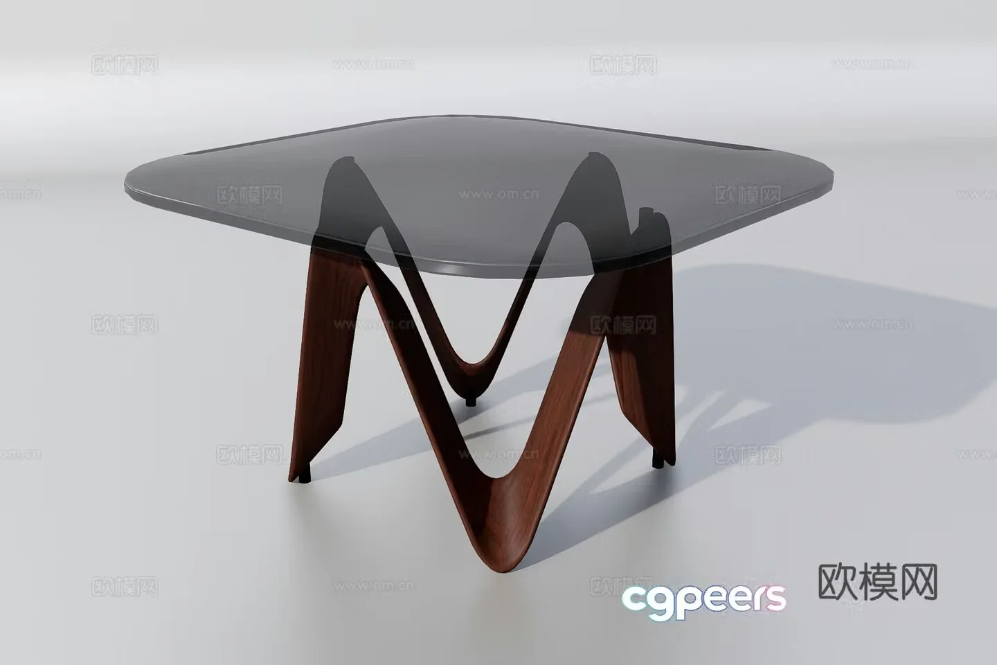 Glass coffee table 3d model