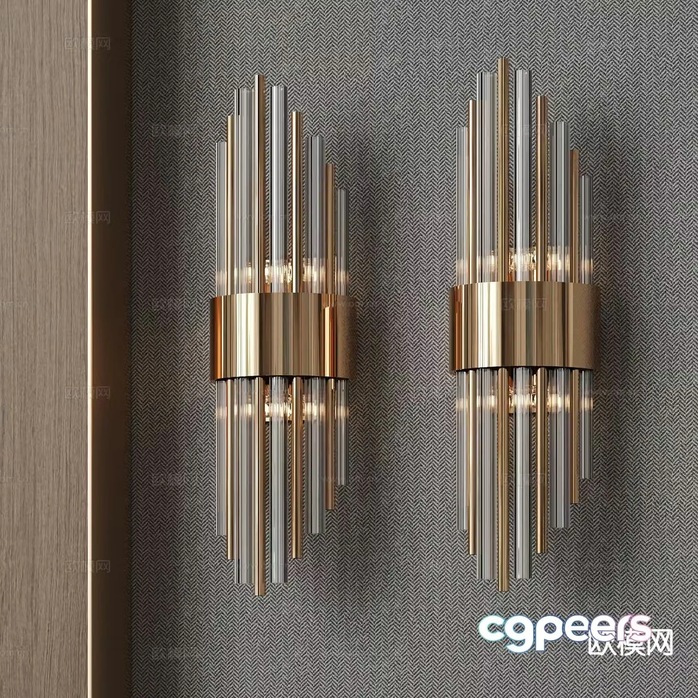 Light luxury wall lamp 3D model